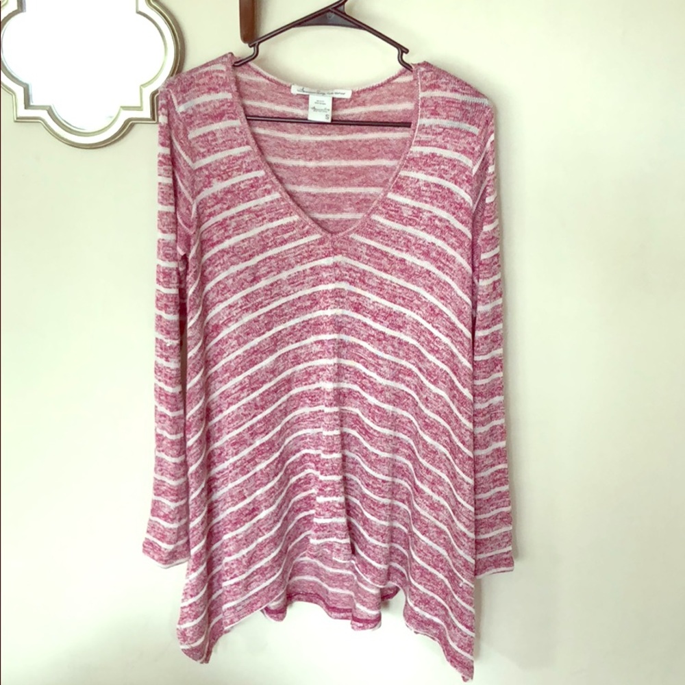 Striped V Neck Sweater